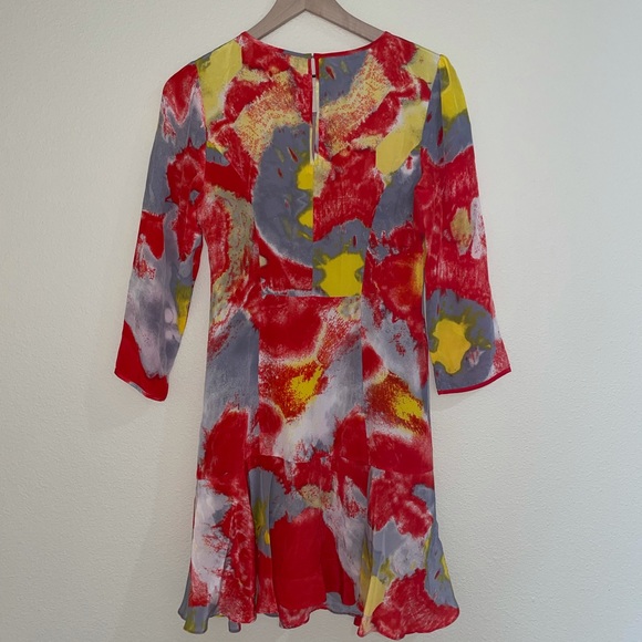 Whistles 100% silk flowery dress - Picture 9 of 13